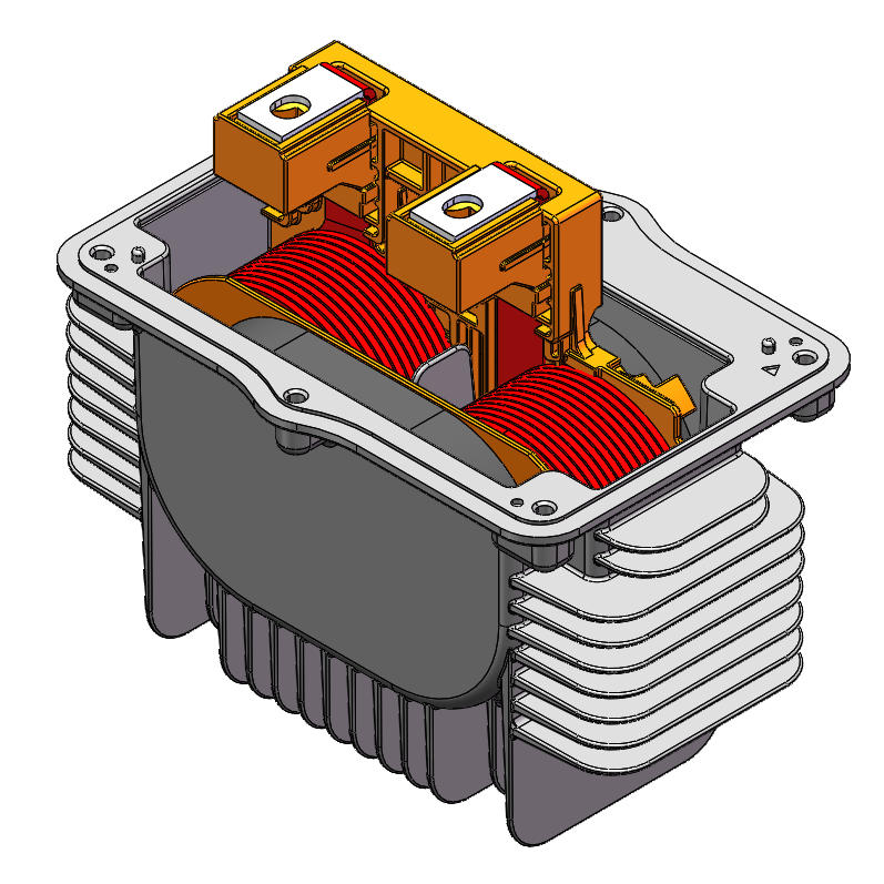 High-current, low-loss metal powder core inductors