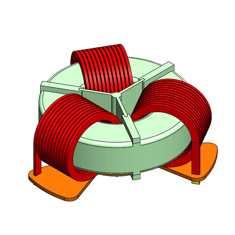 flat-wire vertical-wound common-mode choke